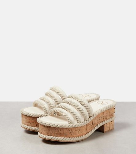 VLogo Summerblocks leather platform mules - Valentino Garavani - Modalova