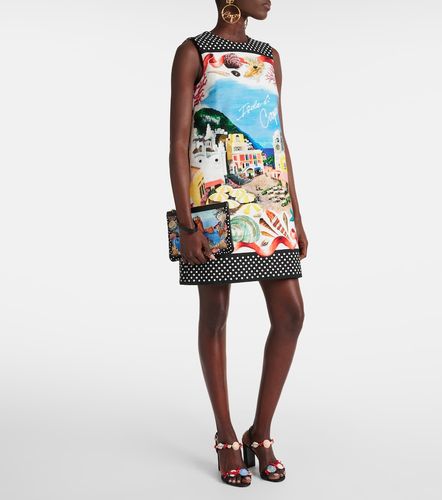 Miniabito Capri in cotone con stampa - Dolce&Gabbana - Modalova