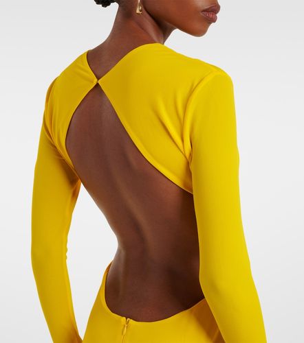 Ruched open-back crepe jersey gown - Alex Perry - Modalova
