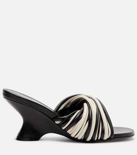 Leather wedge mules - Dries Van Noten - Modalova