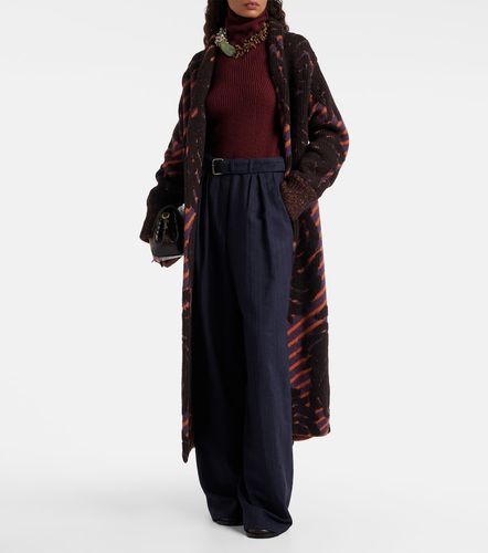 Belted wool wide-leg pants - Dries Van Noten - Modalova