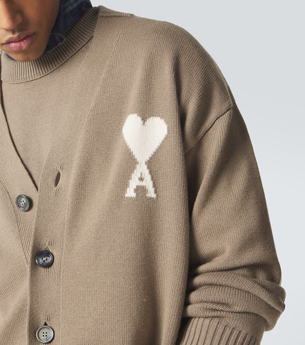 Cardigan Ami de Cœur in lana e cotone - Ami Paris - Modalova