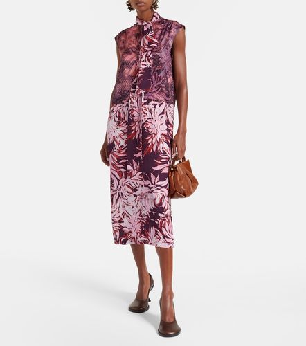 Vestido midi estampado con lazada - Dries Van Noten - Modalova