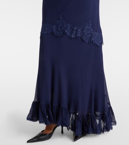 Robe aus Georgette mit Spitze - Self-Portrait - Modalova