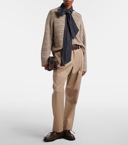 Pantaloni regular in misto cotone - Brunello Cucinelli - Modalova