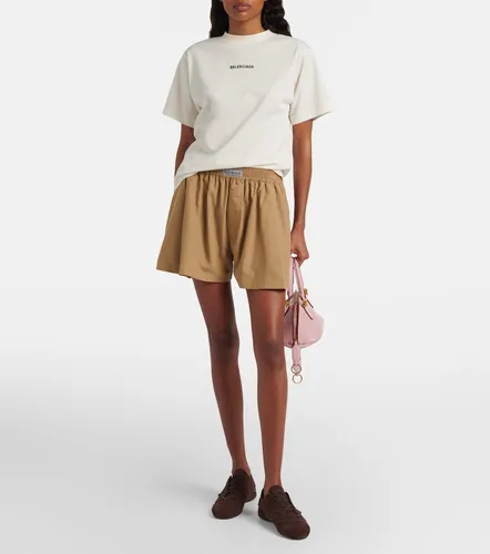 T-shirt in jersey di cotone con logo - Balenciaga - Modalova
