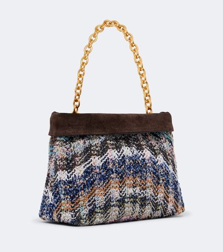 Suede-lined knitted shoulder bag - Missoni - Modalova