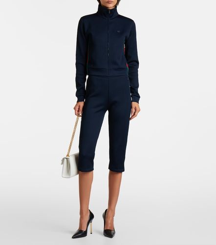 Caprihose Web Stripe aus Rippstrick - Gucci - Modalova
