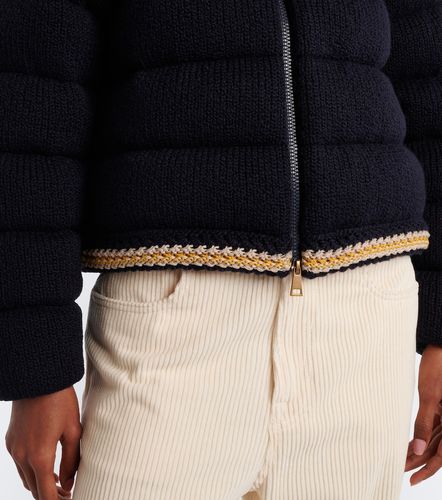 Moncler Cardigan in cotone e piuma - Moncler - Modalova