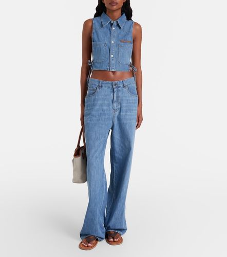 Miu Miu Jeans anchos de chambray - Miu Miu - Modalova