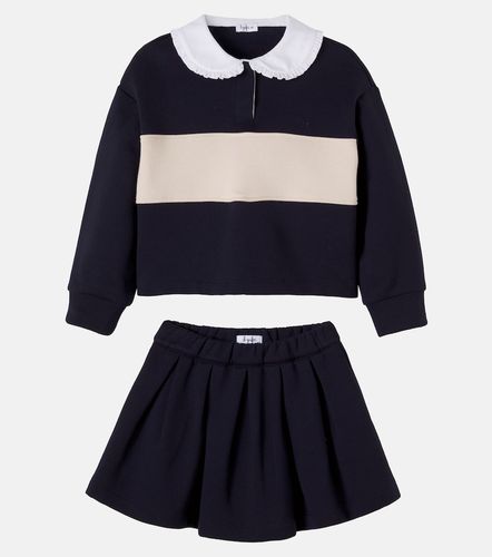 Set de sudadera y falda de jersey de algodón - Il Gufo - Modalova