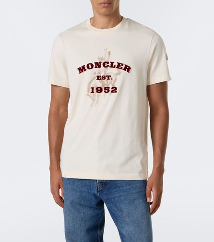 Camiseta de jersey de algodón estampada - Moncler - Modalova