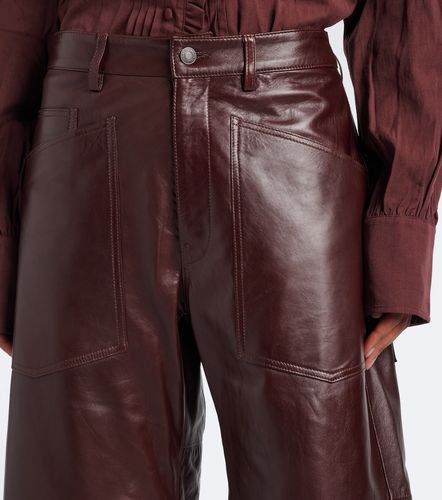 Shon leather barrel-leg pants - Nili Lotan - Modalova