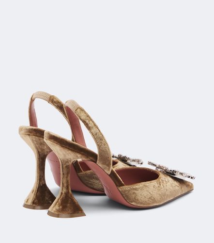 Pumps slingback Begum in velluto - Amina Muaddi - Modalova