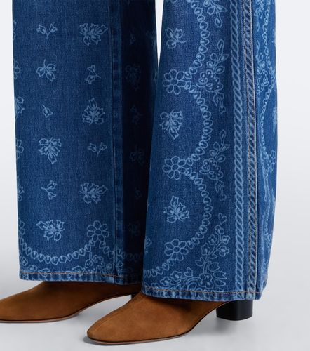Jeans Taylor a gamba larga con stampa - Veronica Beard - Modalova