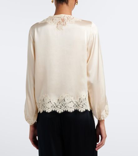 Dôen Blusa Lucine de satén de seda con encaje - Doen - Modalova