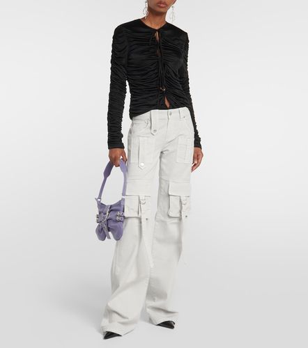 Low-rise denim cargo pants - Blumarine - Modalova