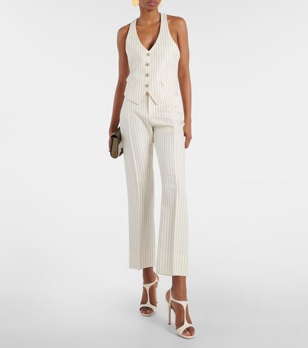 Pantaloni Wallis in misto lana e seta a righe - Tom Ford - Modalova