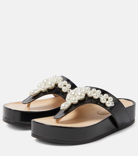 Embellished leather thong sandals - Simone Rocha - Modalova