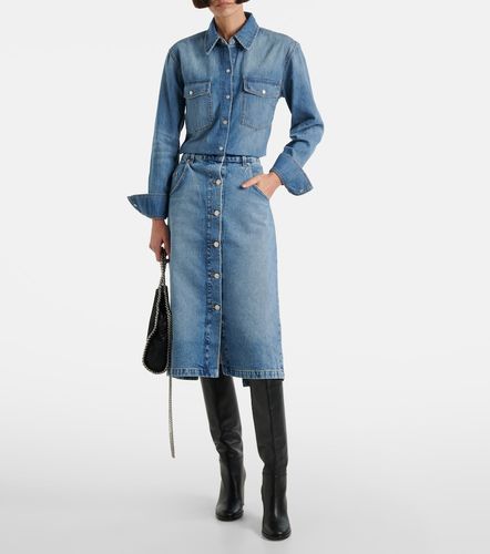 Falda midi de denim con cadena - Stella McCartney - Modalova