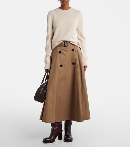 Burberry Belted cotton midi skirt - Burberry - Modalova