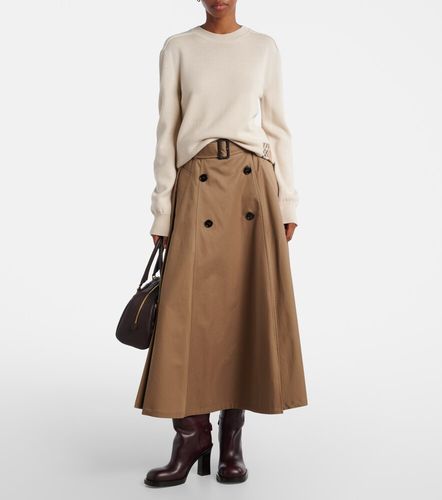 Falda midi de algodón con cinturón - Burberry - Modalova