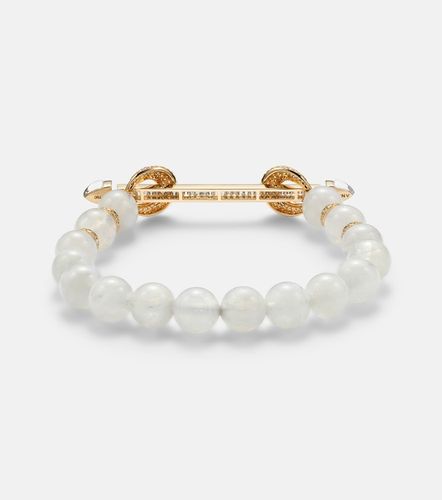 Bracciale Chakra in oro 18kt e pietra di luna con diamanti e quarzo - Ananya - Modalova