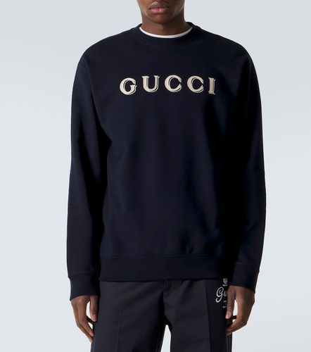Gucci Logo cotton jersey sweatshirt - Gucci - Modalova