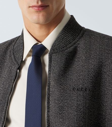 Corbata de jacquard de seda con Horsebit - Gucci - Modalova