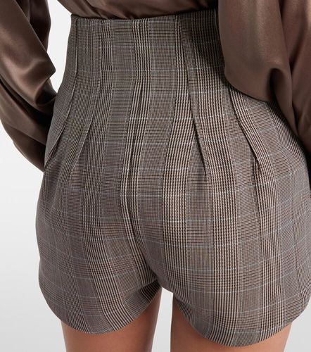 Houndstooth virgin wool shorts - Mugler - Modalova