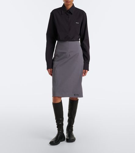 Camicia in popeline di misto cotone - Miu Miu - Modalova