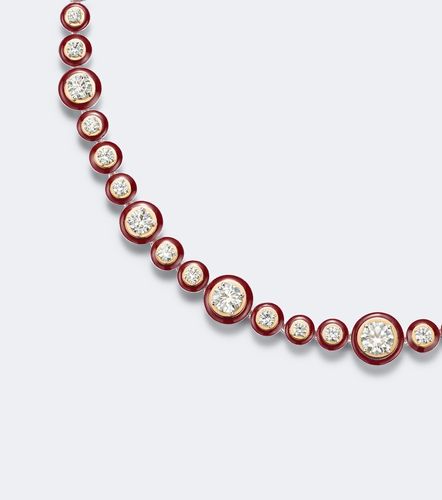 Collar Polka Dots de oro blanco de 18 ct y esmalte con diamantes - Kamyen - Modalova
