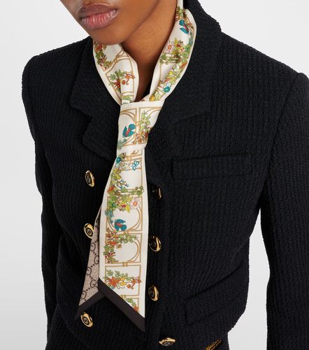 Bufanda de sarga de seda estampada - Gucci - Modalova