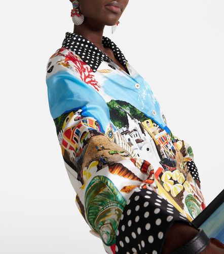 Camisa Capri de satén de seda estampada - Dolce&Gabbana - Modalova