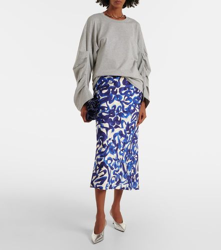 Ruched oversized cotton jersey top - Dries Van Noten - Modalova