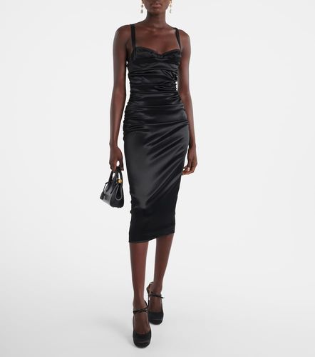 Ruched satin bustier dress - Dolce&Gabbana - Modalova