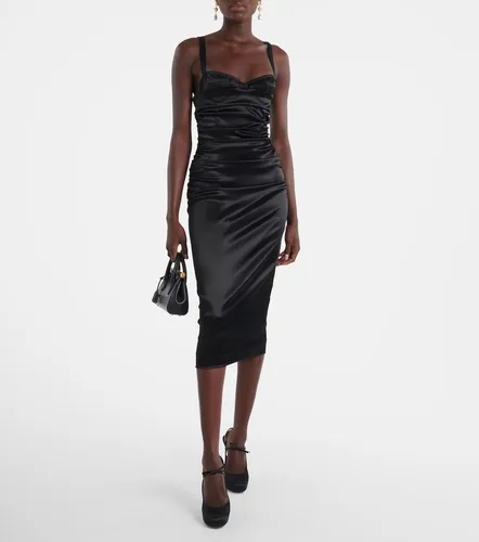 Ruched satin bustier dress - Dolce&Gabbana - Modalova