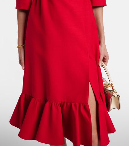 Abito midi in Crepe Couture con ruches - Valentino Garavani - Modalova