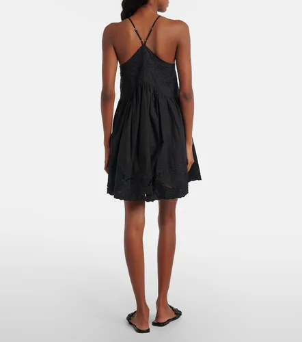 Vestido corto de popelín de algodón - Juliet Dunn - Modalova
