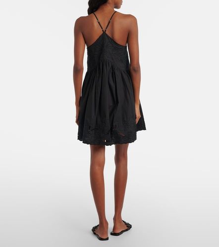 Vestido corto de popelín de algodón - Juliet Dunn - Modalova