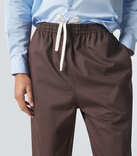 Pantalones tapered de sarga de algodón - Miu Miu - Modalova