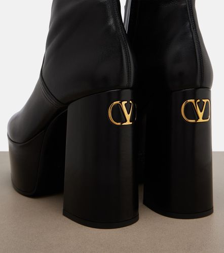 Botines con plataforma Fawcette de piel - Valentino Garavani - Modalova