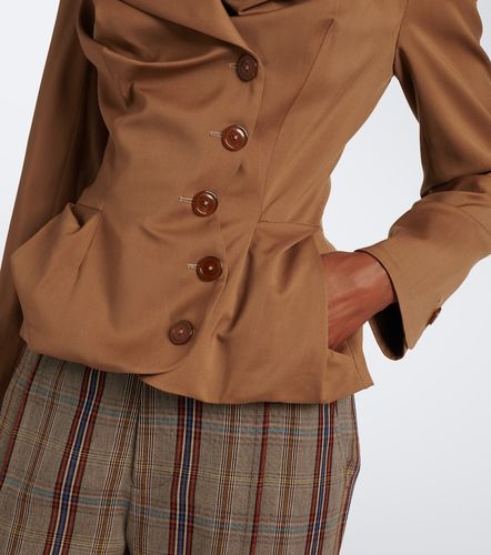 Draped peplum virgin wool jacket - Vivienne Westwood - Modalova