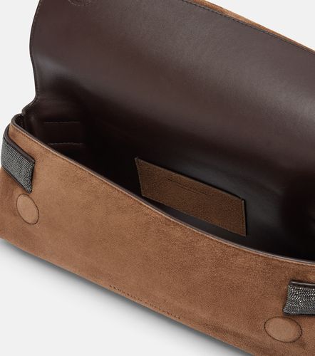 Essence Small suede top-handle bag - Brunello Cucinelli - Modalova