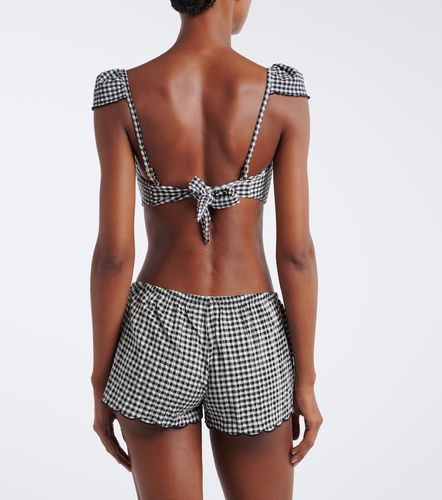 Cabana gingham seersucker bikini top - Montce - Modalova