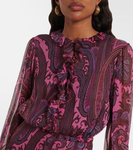 Etro Paisley ruffled silk minidress - Etro - Modalova