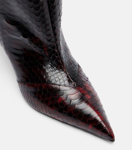 Lea snake-effect leather knee-high boots - The Attico - Modalova