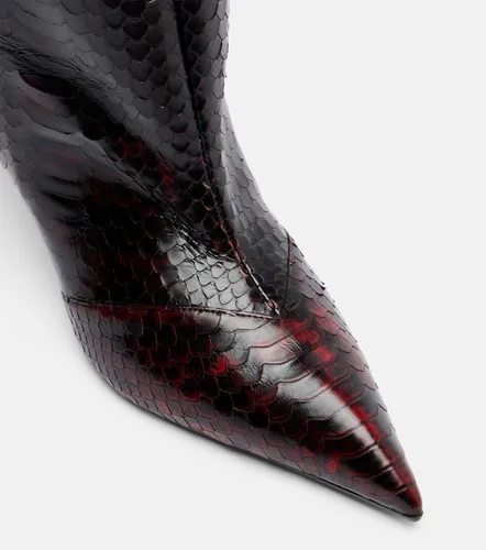 Lea snake-effect leather knee-high boots - The Attico - Modalova