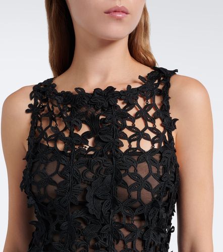 Vestido midi de encaje guipur - Oscar de la Renta - Modalova