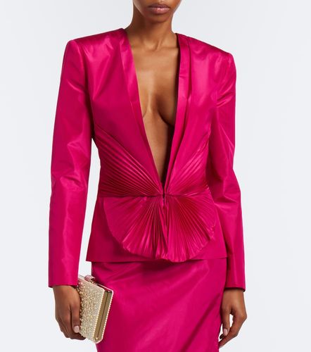 Gathered plisse silk taffeta jacket - Valentino Garavani - Modalova